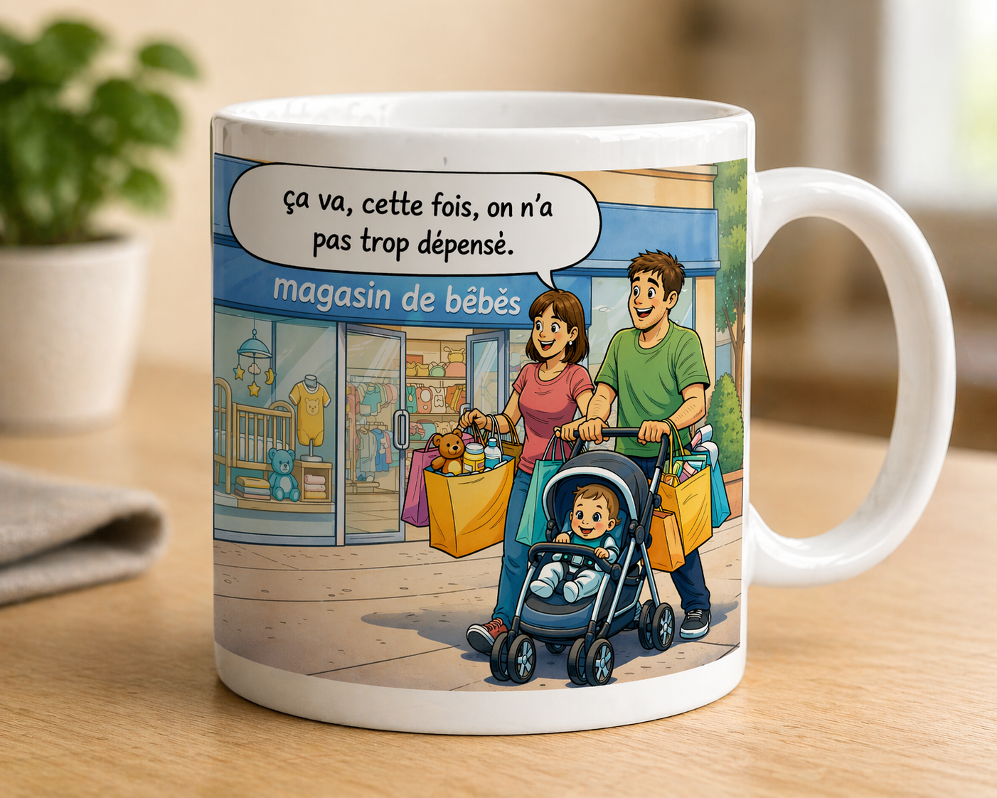 Tasse Parentalité – "Super-papa, sans la cape" 🦸‍♂️☕