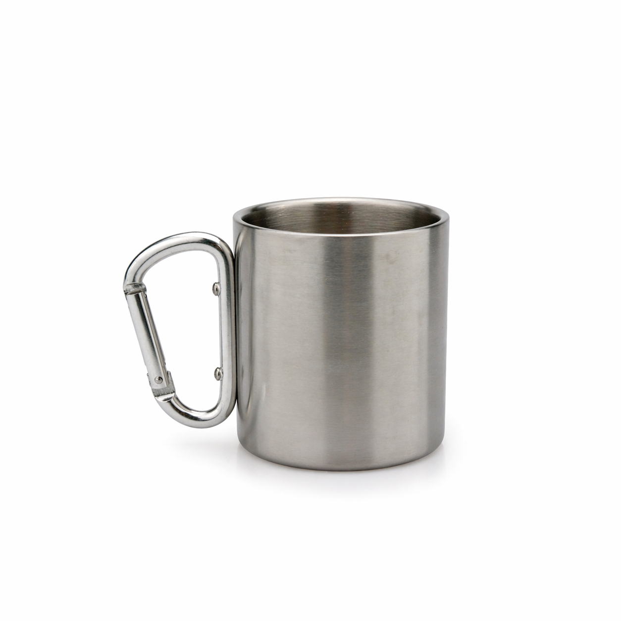 Mug Mousqueton Inox Argent – "Accroché à votre vie" 🔩☕