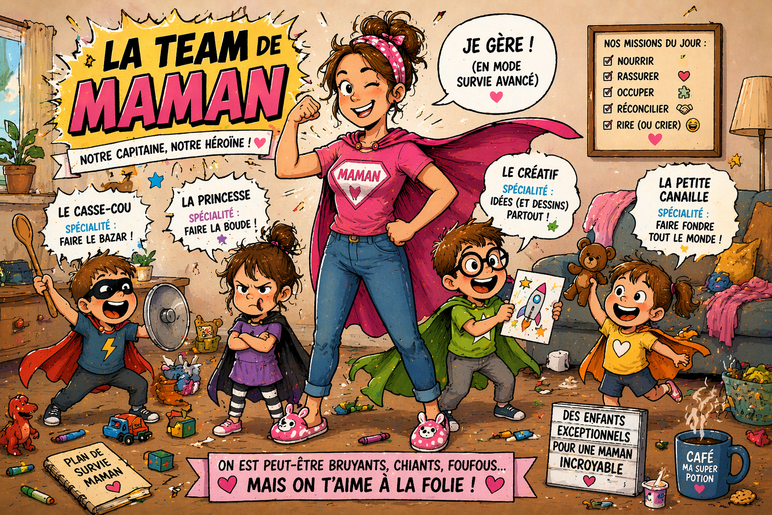 Tasse Fête des Mères – "Ce qu'on n'ose pas toujours dire" 💬🌷
