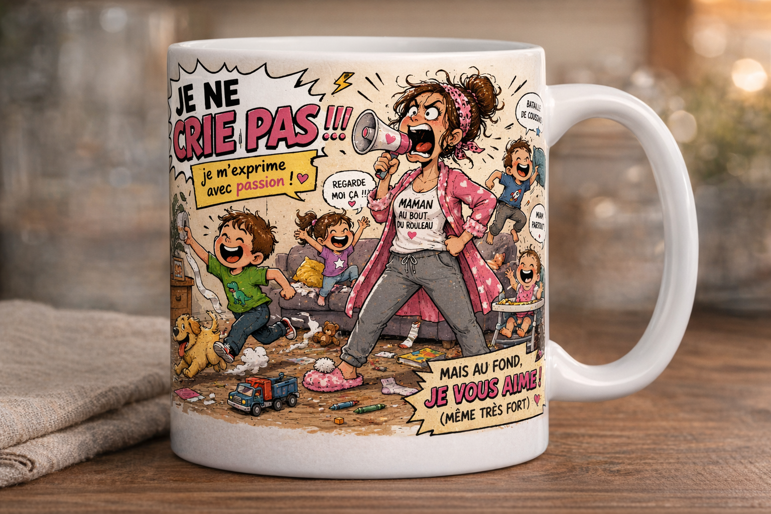 Mug Fête des Mères – "Aussi unique qu'elle" 🌷☕