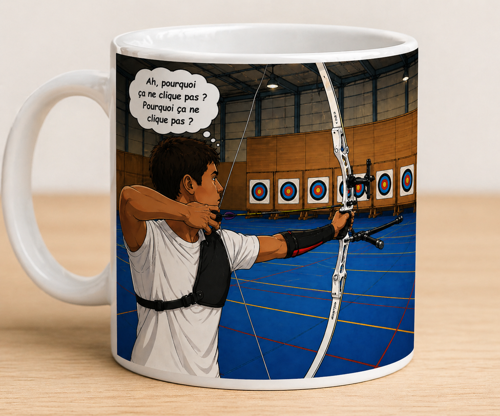 Tasse Tir à l'Arc – "On ne lâche jamais" 🏹💪