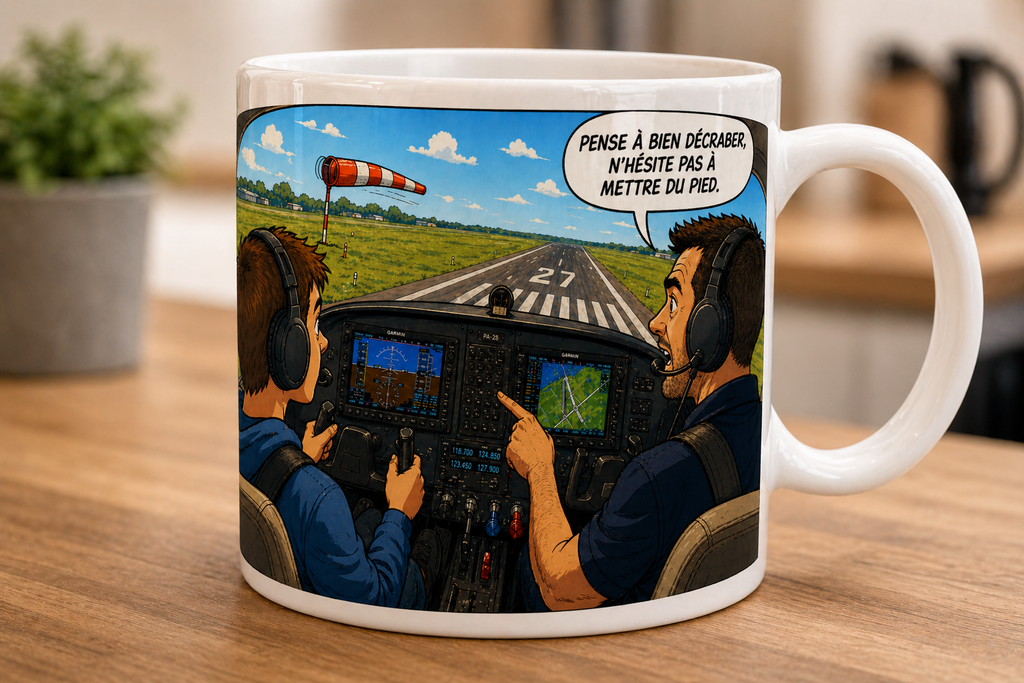 Tasse Aéronautique – "Le bruit des réacteurs, le café chaud" 🛫☕