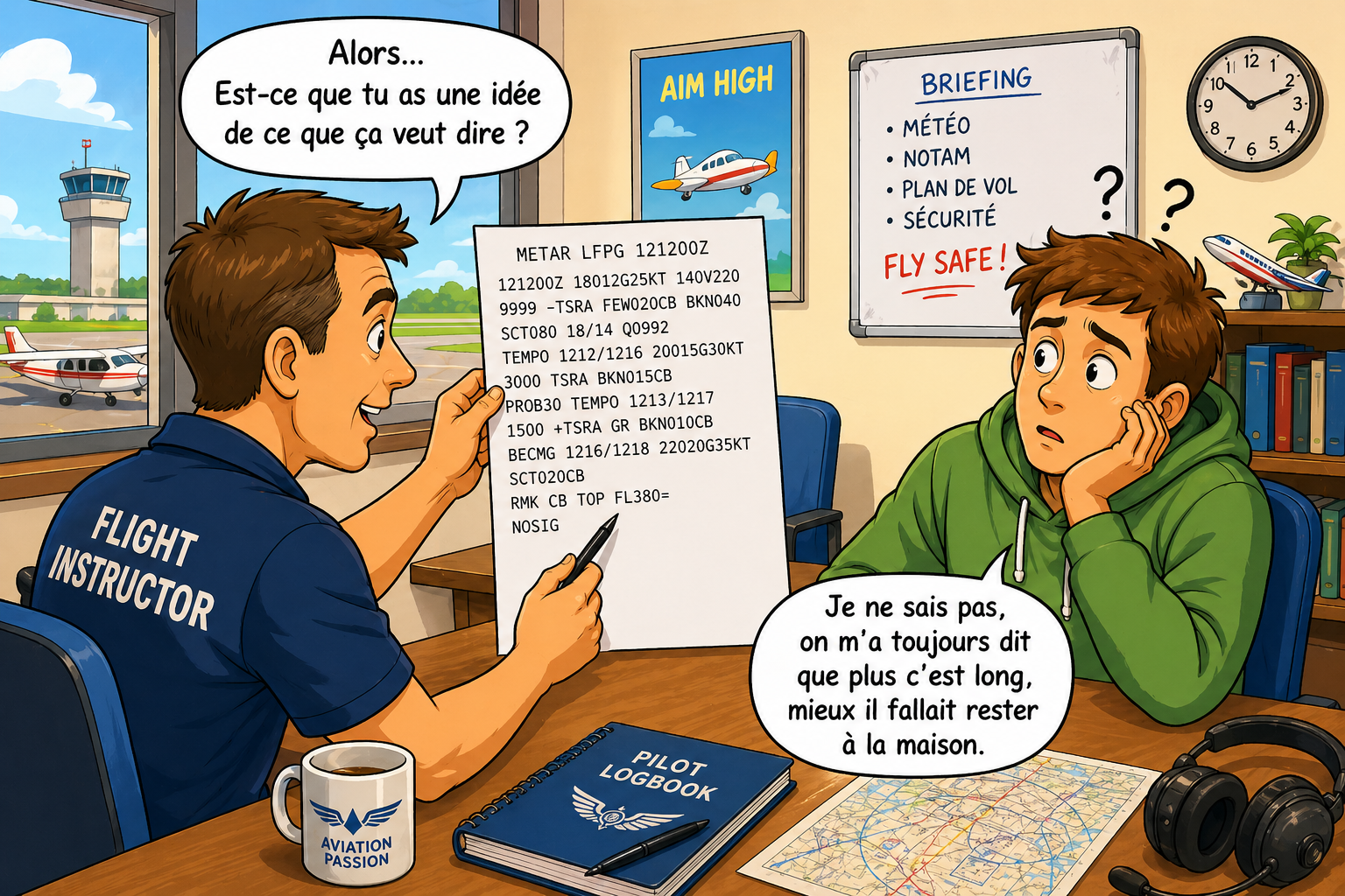 Tasse Aéronautique – "Le ciel, c'est chez nous" 🌤️✈️