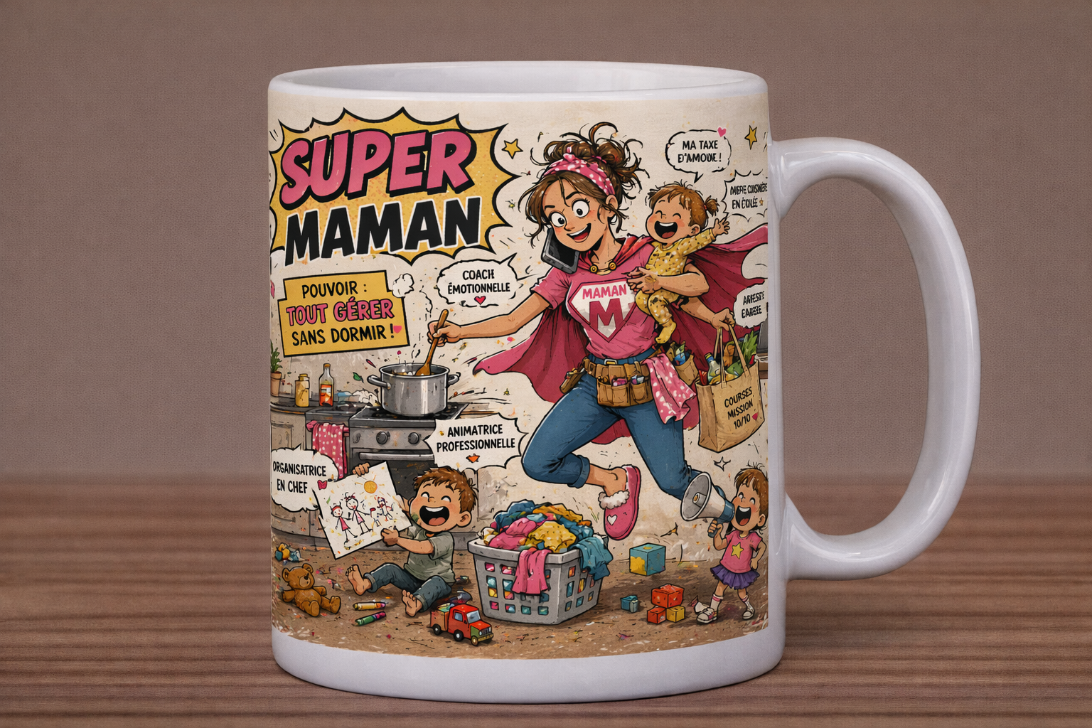 Tasse Fête des Mères – "Les fleurs fanent, ce mug jamais" 🌺☕