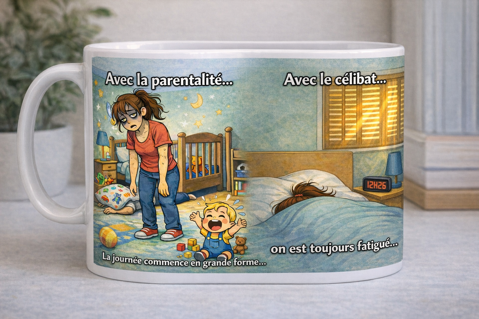 Tasse Parentalité – "Chaos total, bonheur maximal" 👶☕