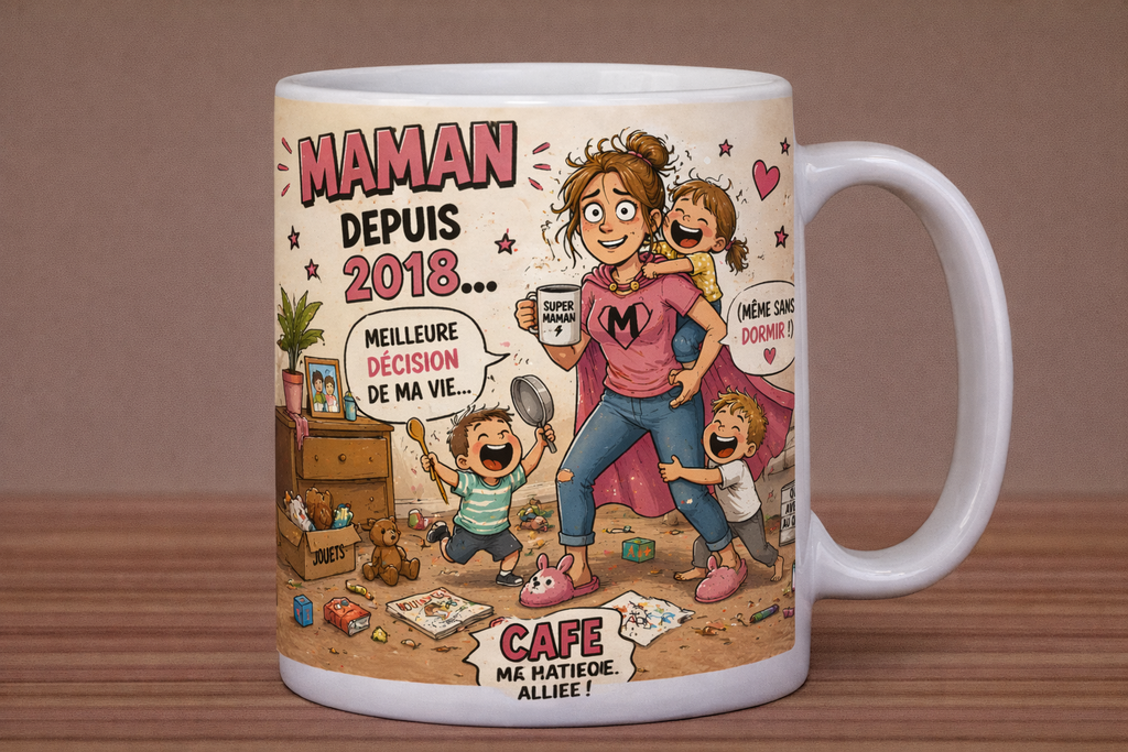 Tasse Fête des Mères – "Maman, amie, complice" 🤝💛