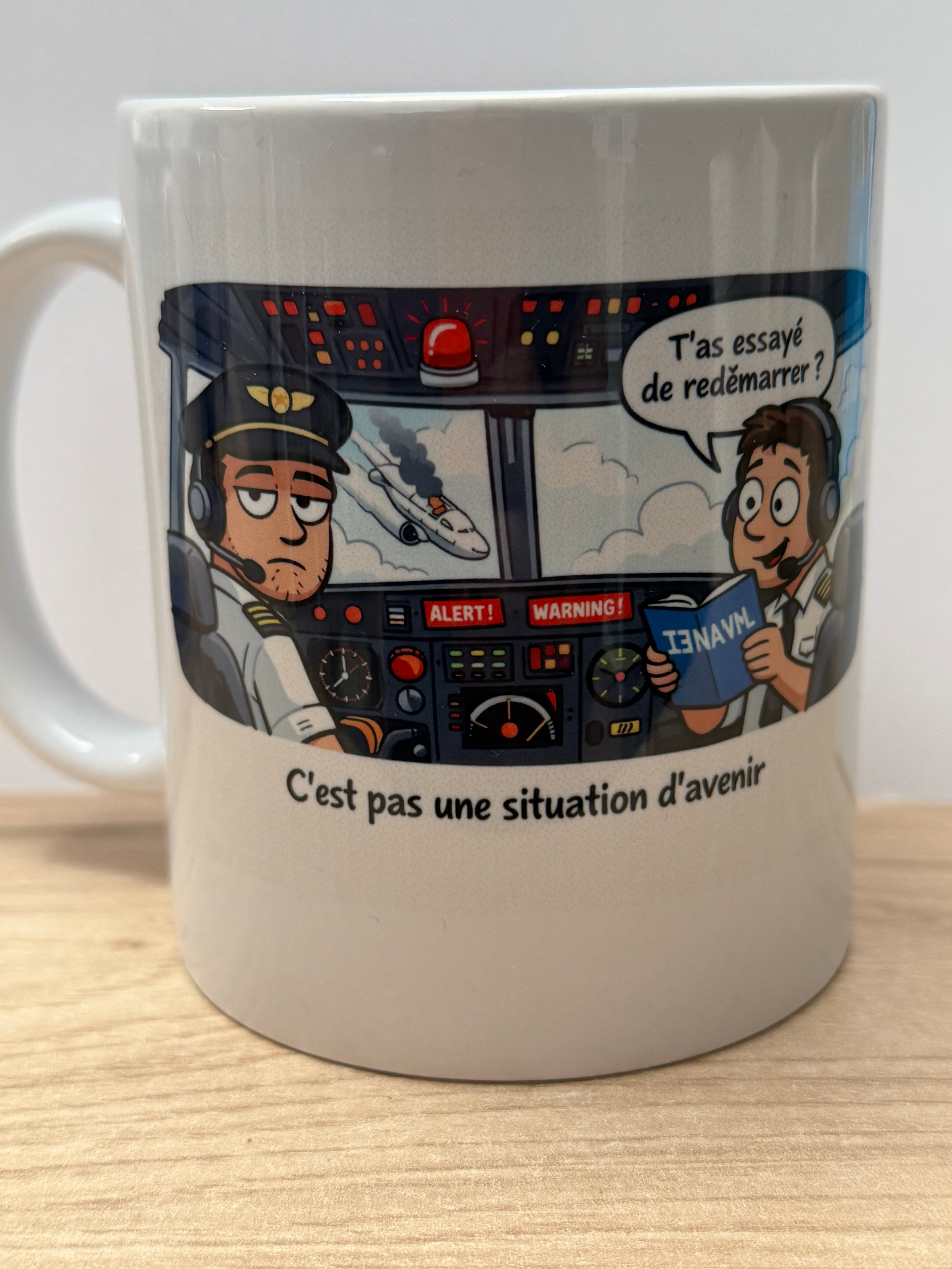 Tasse Aéronautique – "La tête dans les nuages" ☁️✈️