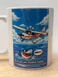 Tasse Aéronautique – "Un sourire avant le décollage" 😄✈️
