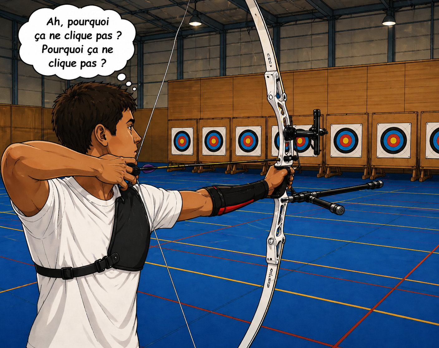 Tasse Tir à l'Arc – "On ne lâche jamais" 🏹💪