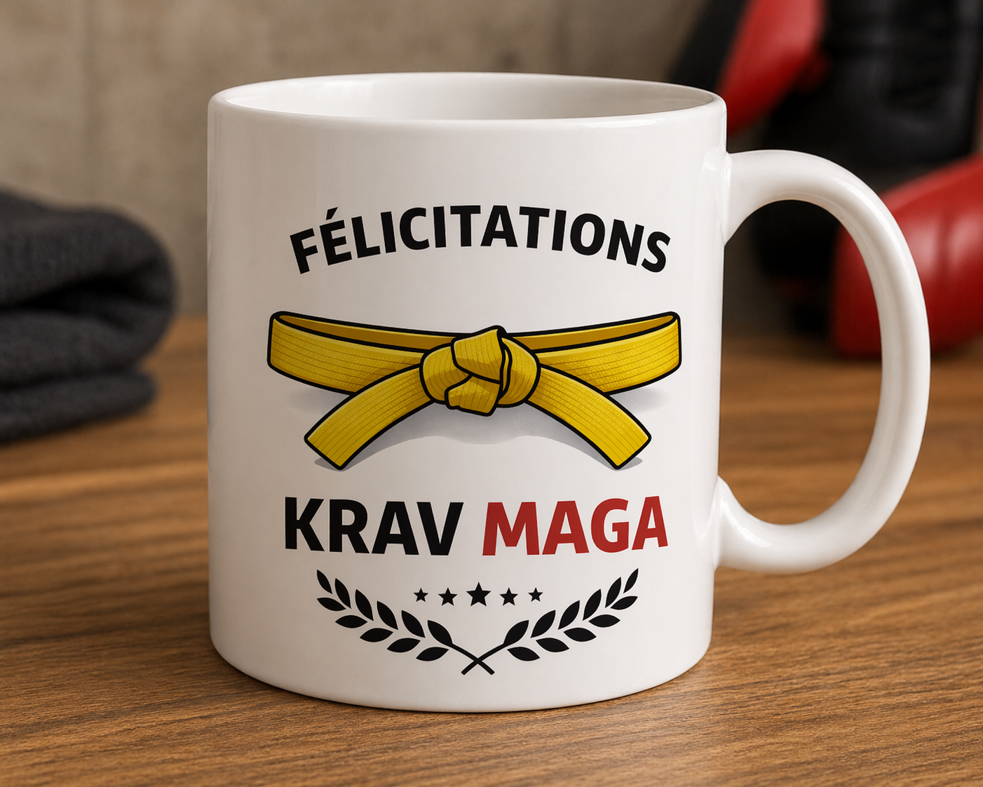 Tasse Krav Maga – "Ce mug aussi est dangereux" ⚡🥋